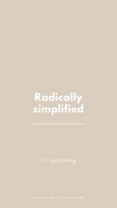 Radically simplified | 1:1 coaching